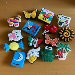 Colorful 15 count Shoe charms NWOT